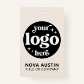 Eenvoudige Professionele Bedrijf Logo Personeel ID Badge (Voorkant)