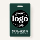 Eenvoudige Professionele Bedrijf Logo Personeel ID Badge (Voorkant)