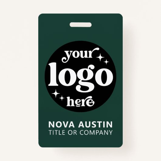 Eenvoudige Professionele Bedrijf Logo Personeel ID Badge (Achterkant)