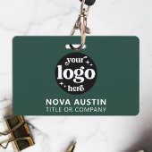 Eenvoudige Professionele Bedrijf Logo Personeel ID Badge