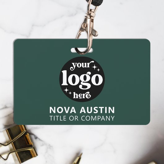 Eenvoudige Professionele Bedrijf Logo Personeel ID Badge