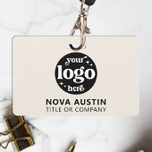 Eenvoudige Professionele Bedrijf Logo Personeel ID Badge