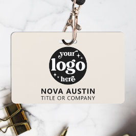 Eenvoudige Professionele Bedrijf Logo Personeel ID Badge