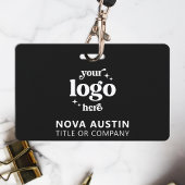 Eenvoudige Professionele Bedrijf Logo Personeel ID Badge