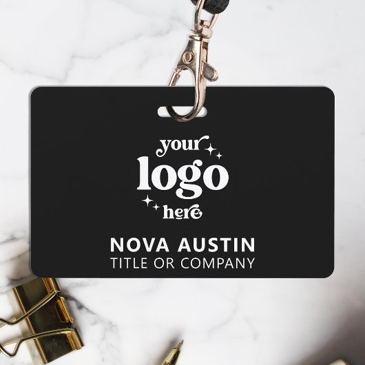 Eenvoudige Professionele Bedrijf Logo Personeel ID Badge