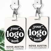 Eenvoudige Professionele Bedrijf Logo Personeel ID Badge