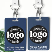 Eenvoudige Professionele Bedrijf Logo Personeel ID Badge