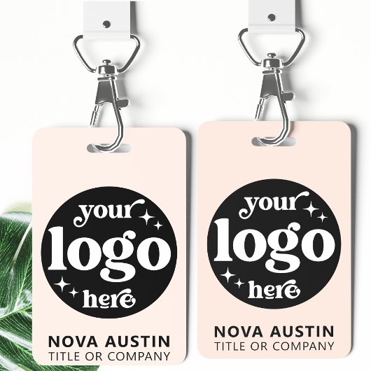 Eenvoudige Professionele Bedrijf Logo Personeel ID Badge
