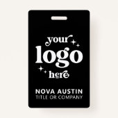 Eenvoudige Professionele Bedrijf Logo Personeel ID Badge (Voorkant)