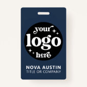 Eenvoudige Professionele Bedrijf Logo Personeel ID Badge (Voorkant)