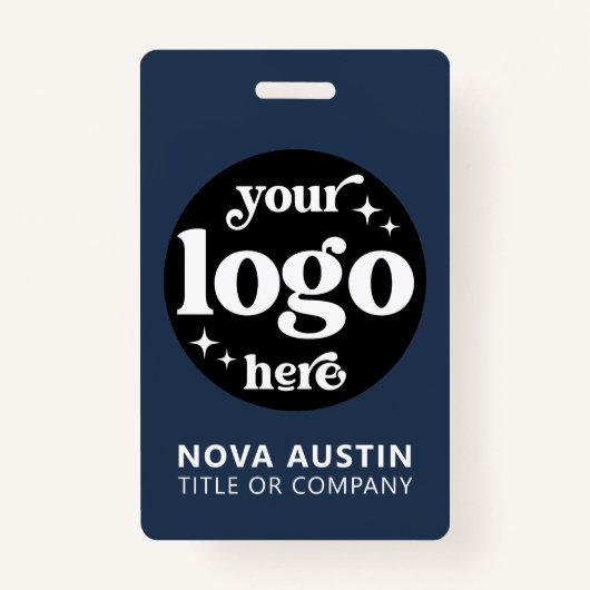 Eenvoudige Professionele Bedrijf Logo Personeel ID Badge (Achterkant)