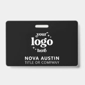 Eenvoudige Professionele Bedrijf Logo Personeel ID Badge (Front)