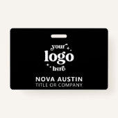 Eenvoudige Professionele Bedrijf Logo Personeel ID Badge (Voorkant)