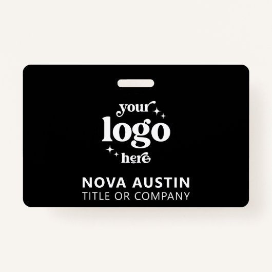 Eenvoudige Professionele Bedrijf Logo Personeel ID Badge (Achterkant)