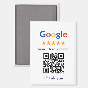 Eenvoudige professionele bedrijfs-Google Review QR Magneet