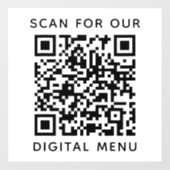 Eenvoudige professionele bedrijfs QR-code digitaal Raamsticker (Vel)