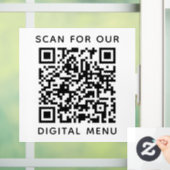 Eenvoudige professionele bedrijfs QR-code digitaal Raamsticker (Huis)