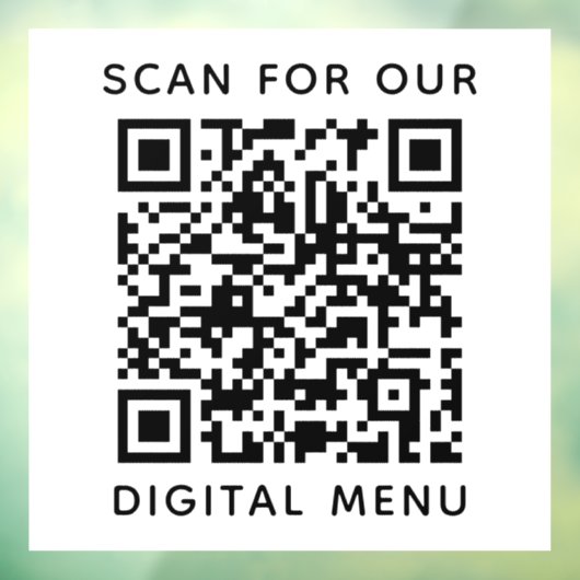 Eenvoudige professionele bedrijfs QR-code digitaal Raamsticker (Vel 3)