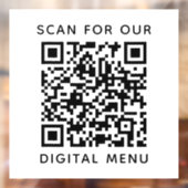 Eenvoudige professionele bedrijfs QR-code digitaal Raamsticker (Vel 2)