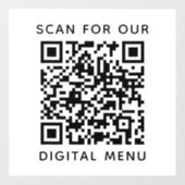 Eenvoudige professionele bedrijfs QR-code digitaal Raamsticker (Vel)