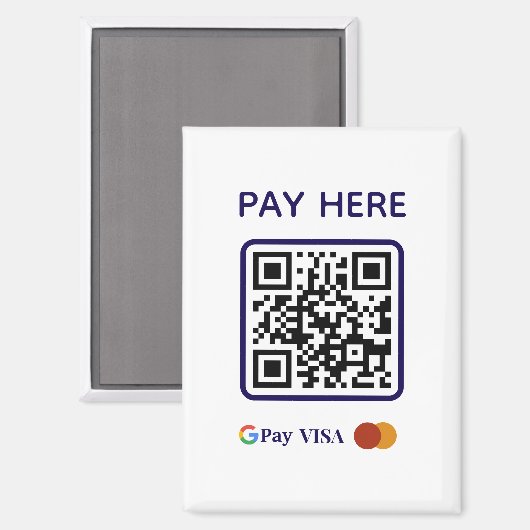 Eenvoudige professionele bedrijfs-scan om QR-code  Magneet (Voorkant / Achterkant)
