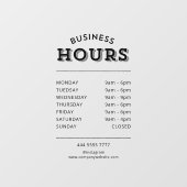 Eenvoudige professionele Black Business openingsti Raamsticker (Vel)