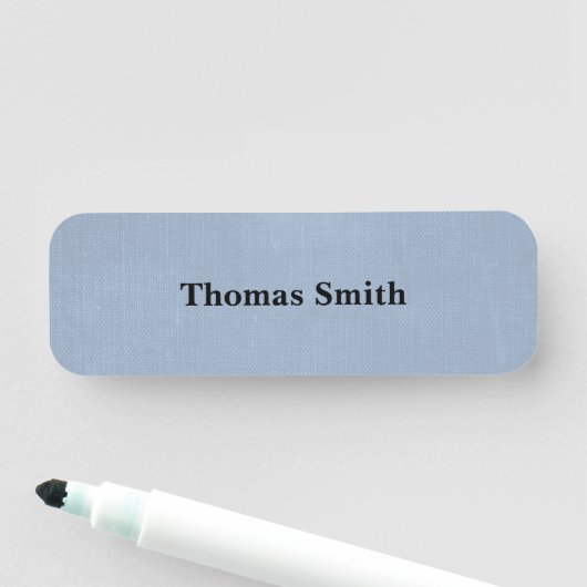 Eenvoudige Professionele Blauwe Gestructureerde Ac Naamplaatje (In situ)