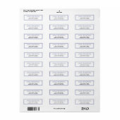 Eenvoudige professionele blauwe strepe-randlabels etiket (Full Sheet)