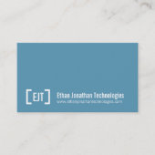 Eenvoudige professionele blauwe witte visitekaartj visitekaartje (Voorkant)