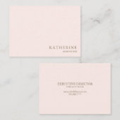 Eenvoudige & Professionele Blush & Goud Visitekaartje (Voorkant / Achterkant)