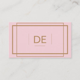 Eenvoudige Professionele Blush Roze en Brass Kleur Visitekaartje