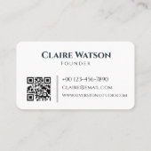 Eenvoudige Professionele Creatieve Donkergroen Ele Visitekaartje (Achterkant)