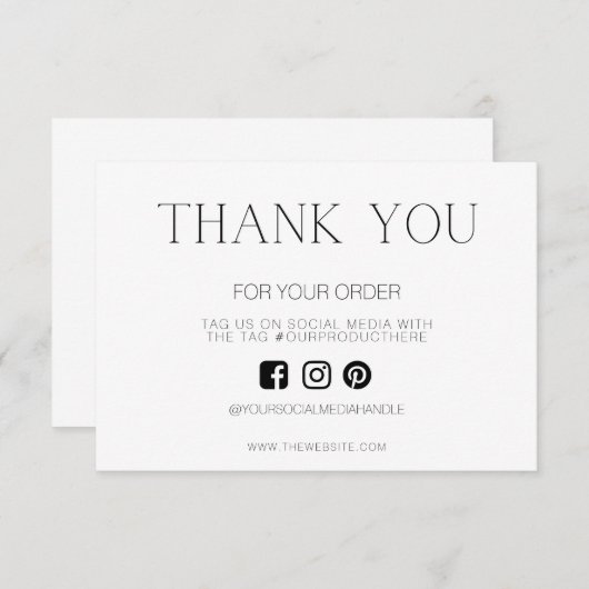 Eenvoudige professionele dank voor aangepaste medi (Voorkant / Achterkant)