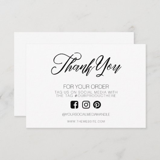 Eenvoudige professionele dank voor aangepaste medi (Voorkant / Achterkant)