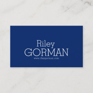 Eenvoudige professionele donkerblauwe witte visite visitekaartje