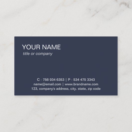 Eenvoudige Professionele Elegante Custom Logo Mini Visitekaartje (Achterkant)