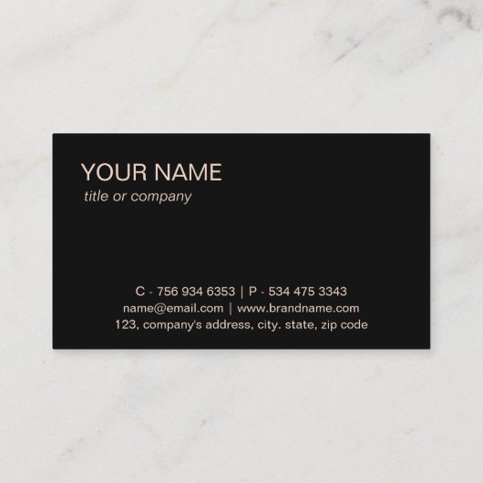 Eenvoudige Professionele Elegante Custom Logo Mini Visitekaartje (Achterkant)