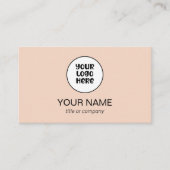 Eenvoudige Professionele Elegante Custom Logo Mini Visitekaartje (Voorkant)