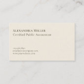 Eenvoudige professionele elegante visitekaartje (Voorkant)