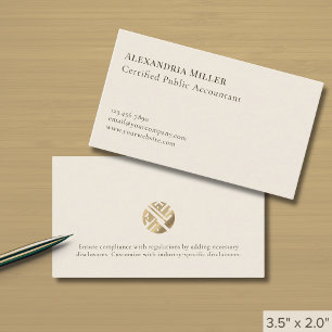 Eenvoudige professionele elegante visitekaartje