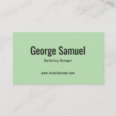 Eenvoudige Professionele Elegante Werknaam Functie Visitekaartje (Voorkant)