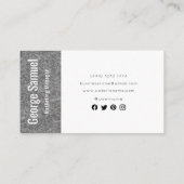 Eenvoudige Professionele Elegante Werknaam Functie Visitekaartje (Achterkant)