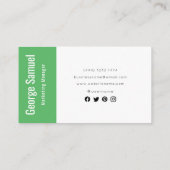 Eenvoudige Professionele Elegante Werknaam Functie Visitekaartje (Achterkant)