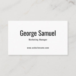 Eenvoudige Professionele Elegante Werknaam Functie Visitekaartje