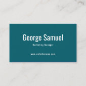 Eenvoudige Professionele Elegante Werknaam Functie Visitekaartje (Voorkant)