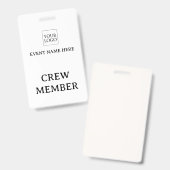 Eenvoudige professionele evenement conferentie con badge (Voor- en achterkant)