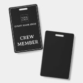 Eenvoudige professionele evenement conferentie con badge (Voor- en achterkant)