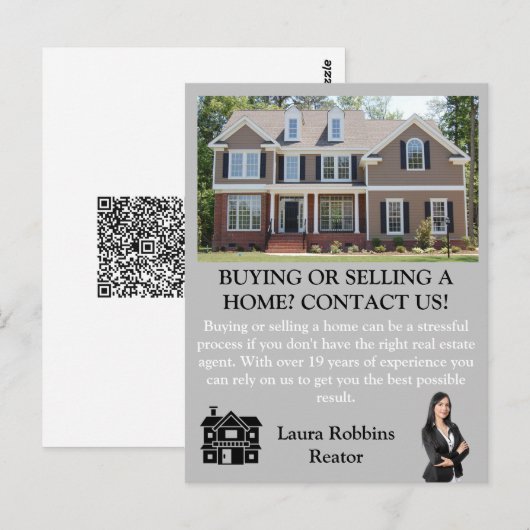 Eenvoudige professionele foto makelaar briefkaart (Voorkant / Achterkant)