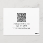 Eenvoudige professionele foto makelaar briefkaart (Achterkant)