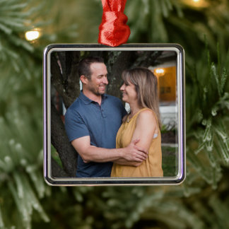 Eenvoudige professionele foto Premium vierkant Metalen Ornament